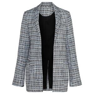 Adam Lippes Collection Tweed Plaid Blazer Jacket size 2